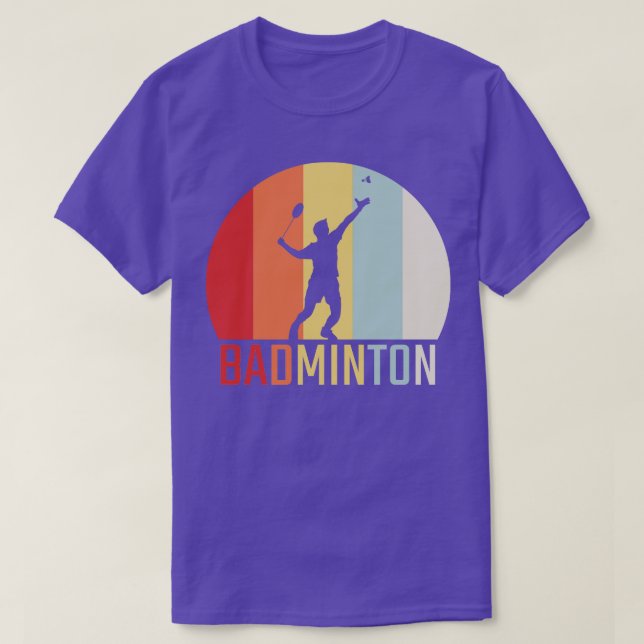 Badminton Player Retro 1 T-Shirt (Design Front)