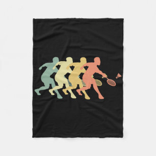 Badminton Player - Retro Badminton Gift Idea  Fleece Blanket