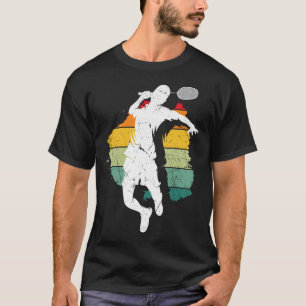 Badminton Player Retro Badminton Team Shuttle Play T-Shirt