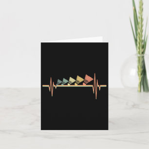 Badminton Player Retro Heartbeat - Badminton Sport Card