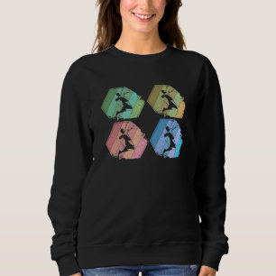 Badminton Player Retro Sweatshirt