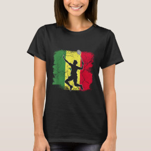 Badminton Player Senegalese Flag Senegal  T-Shirt