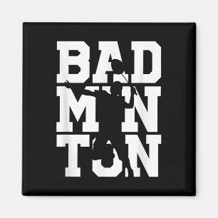 Badminton Player Shot Racket Shuttle Game Athlete Magnet