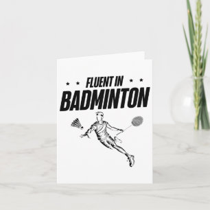 Badminton Player Shuttle 2 Card