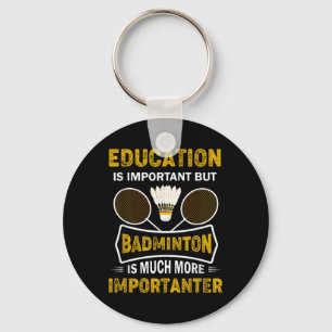 Badminton Player Shuttle Badminton Lover  Key Ring