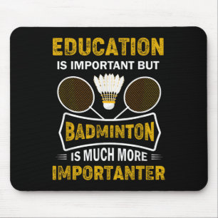 Badminton Player Shuttle Badminton Lover  Mouse Mat
