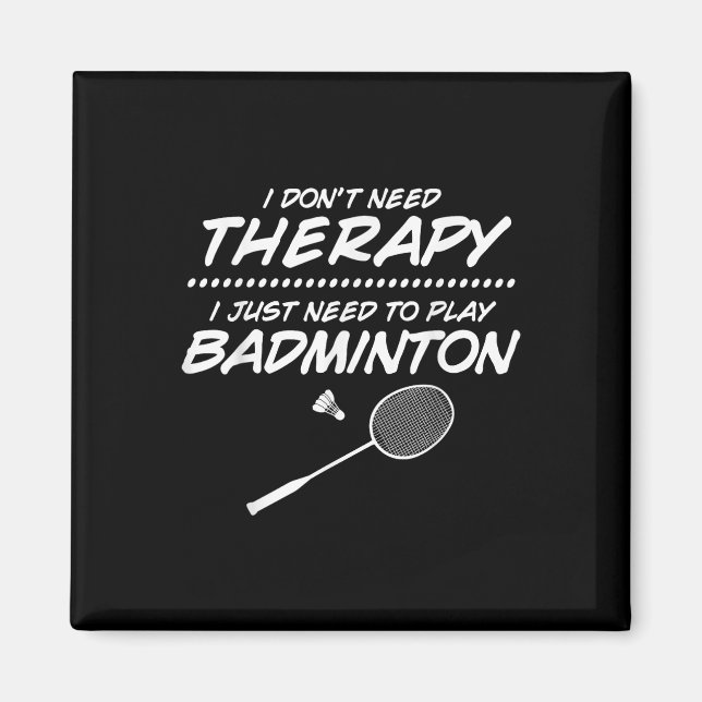 Badminton Player Shuttle Badminton Racquet  Magnet (Front)