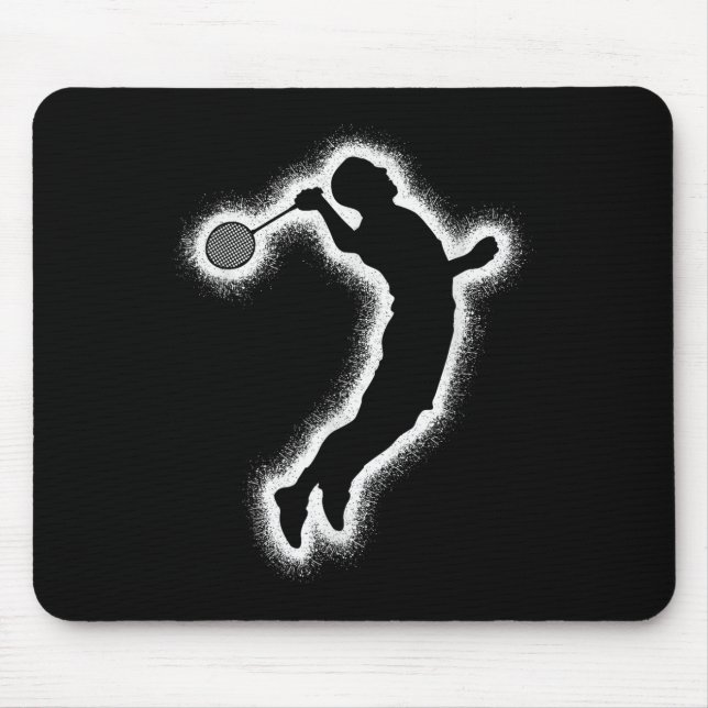 Badminton Player Shuttle Boys Badminton Men  Mouse Mat (Front)