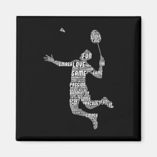 Badminton Player Shuttle Boys Youth Men 1 Magnet