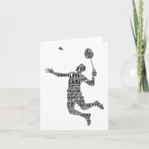 Badminton Player Shuttle Boys Youth Men  Card