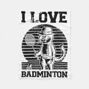 Badminton Player Shuttle Fleece Blanket