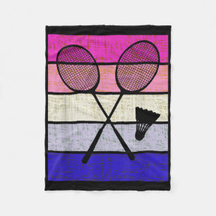 Badminton Player Shuttle Girls Kids Women Youth  Fleece Blanket