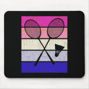 Badminton Player Shuttle Girls Kids Women Youth Mouse Mat