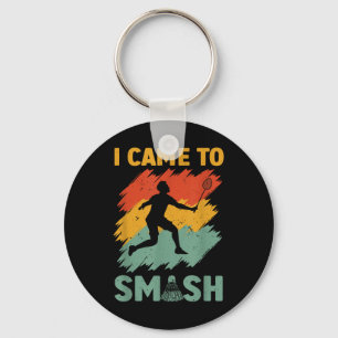 Badminton Player Shuttle I Came To Smash Key Ring