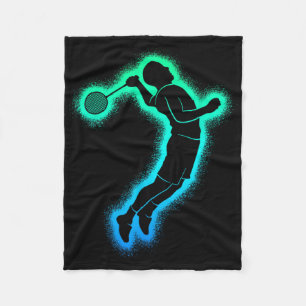 Badminton Player Shuttle Kids Men Badminton Boys Fleece Blanket