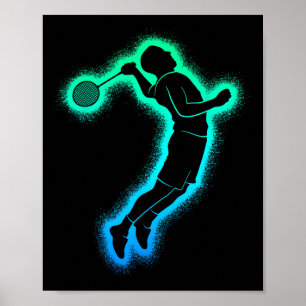 Badminton Player Shuttle Kids Men Badminton Boys  Poster