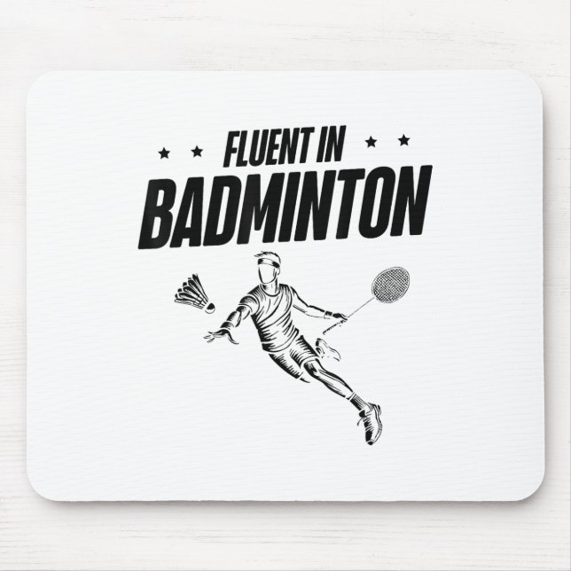 Badminton Player Shuttle  Mouse Mat (Front)