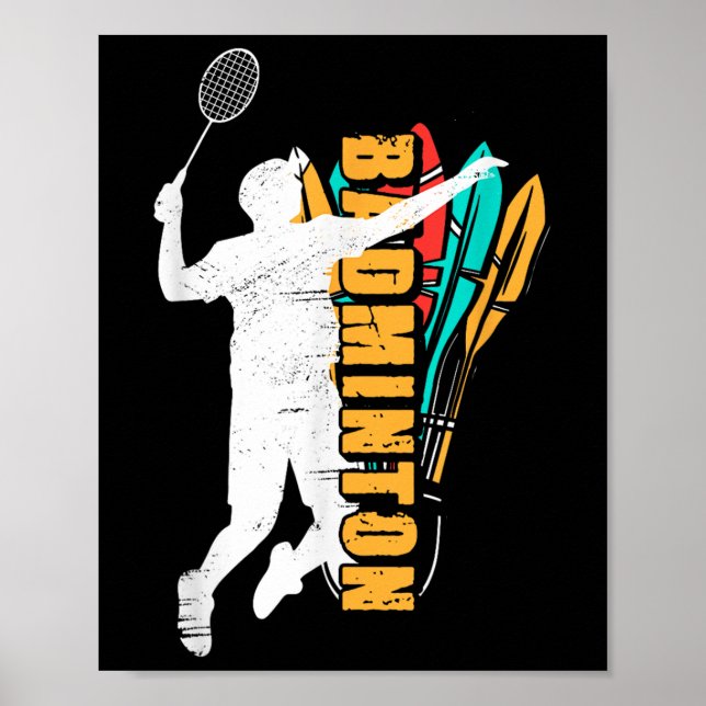 Badminton Player _ Shuttle Racket _ Badminton  Poster (Front)