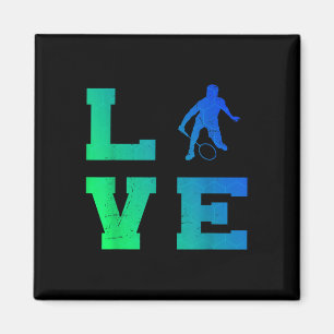Badminton Player Shuttle Squash Mens Badminton  Magnet