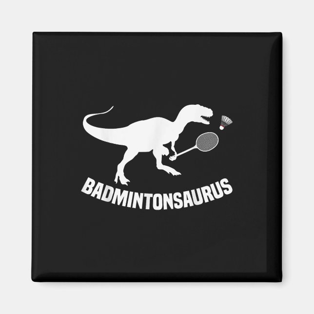 Badminton Player Shuttle Team Coach Badminton Play Magnet (Front)