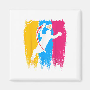 Badminton Player Shuttle Time Smash Rackets Lover Magnet