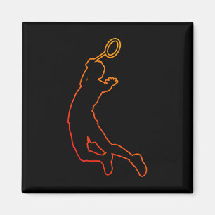 Badminton Player Shuttle Womens Squash Badminton Magnet