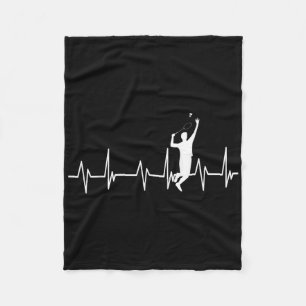 Badminton Player Smash Birdie Kids Men Women  Fleece Blanket