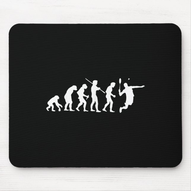 Badminton Player Smash Racket Sport Shuttle  Mouse Mat (Front)