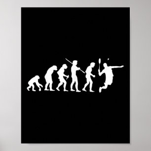Badminton Player Smash Racket Sport Shuttle Poster