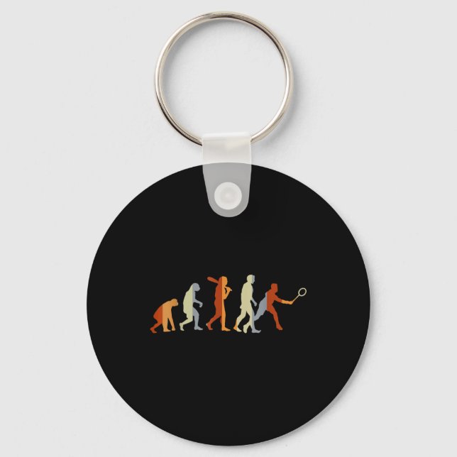 Badminton Player Sport Gift Evolution Badminton  Key Ring (Front)