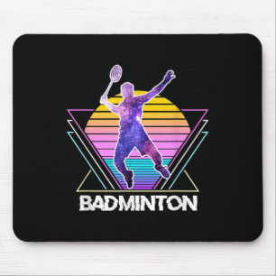 Badminton Player Sports Retro Vintage Vaporwave 90 Mouse Mat