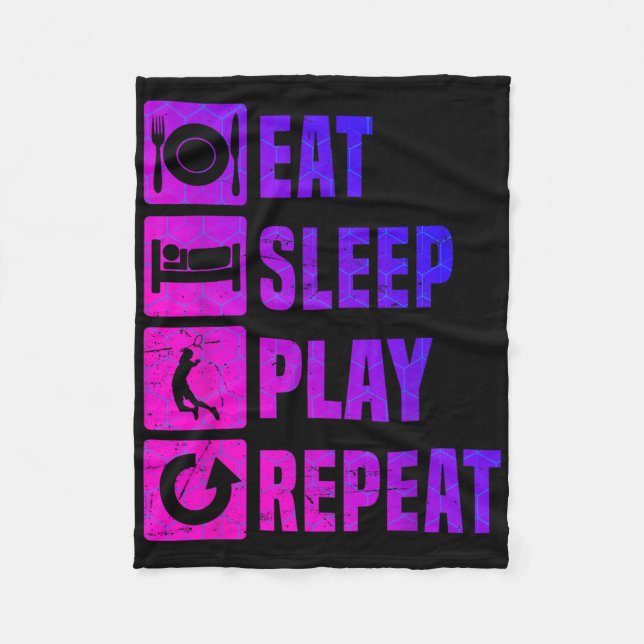 Badminton Player Squash Mens Badminton Shuttle  Fleece Blanket (Front)