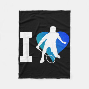 Badminton Player Squash Mens Shuttle Badminton Fleece Blanket