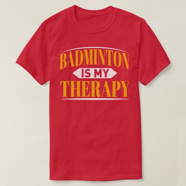 Badminton Player T-Shirt (Design Front)