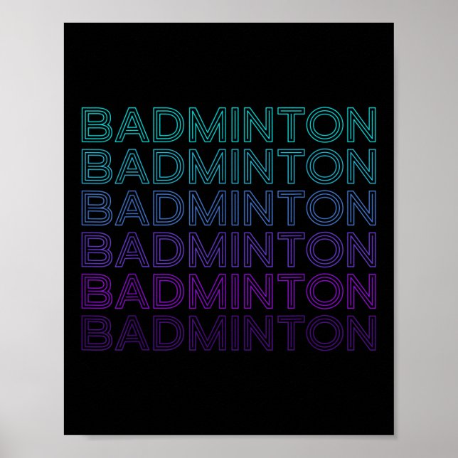 Badminton Player Team Coach Trainer Retro  Poster (Front)