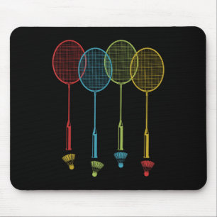 Badminton Player Team Shuttle Coach Match Badminto Mouse Mat