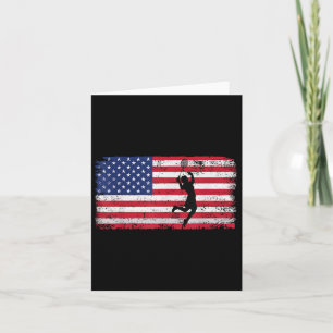 Badminton Player Usa Flag For Men Women Coach, Bad Card