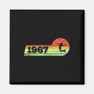 Badminton-player Vintage 1967 Birthday Shuttle Bad Magnet