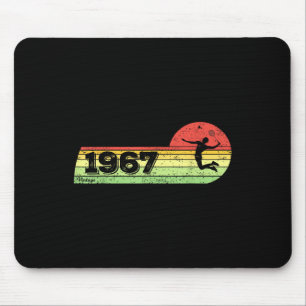Badminton-player Vintage 1967 Birthday Shuttle Bad Mouse Mat