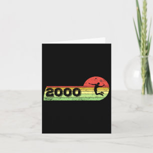 Badminton-player Vintage 2000 Birthday Shuttle Bad Card