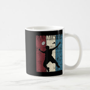Badminton Player Vintage Distressed  Coffee Mug