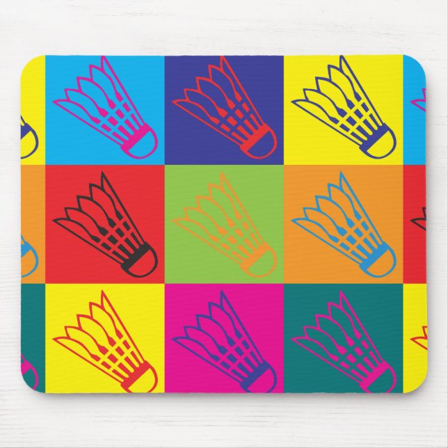 Badminton Pop Art Mouse Mat (Front)