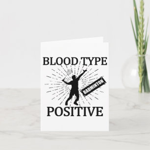 Badminton Positive Shuttle Court Game Sport Badmin Card