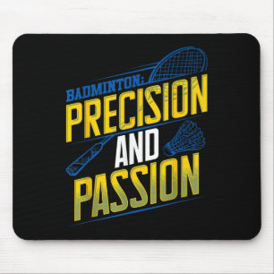 Badminton Precision And Pion Design Mouse Mat