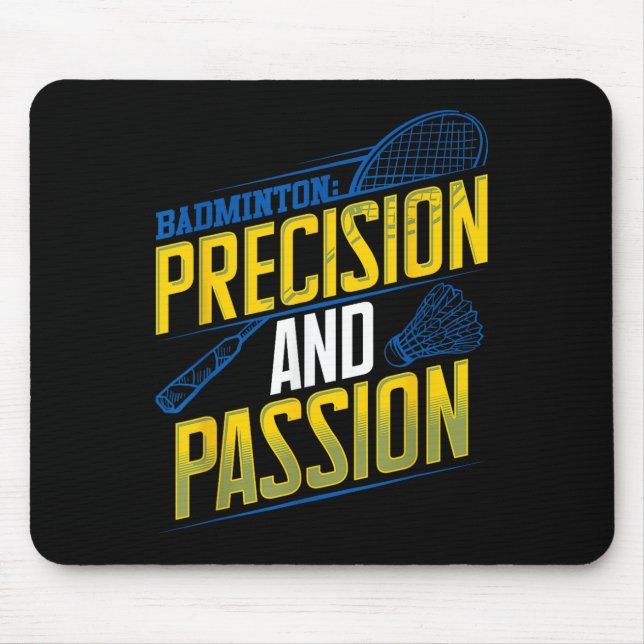 Badminton Precision And Pion Design  Mouse Mat (Front)