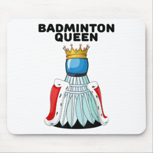 Badminton Queen _ Girls Badminton Shirt _ Womens B Mouse Mat