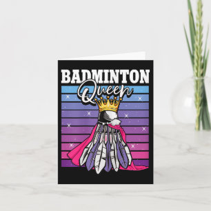 Badminton Queen Shuttle Player Card