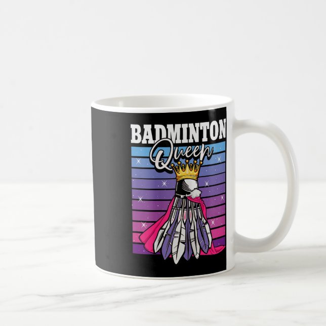Badminton Queen Shuttle Player  Coffee Mug (Right)