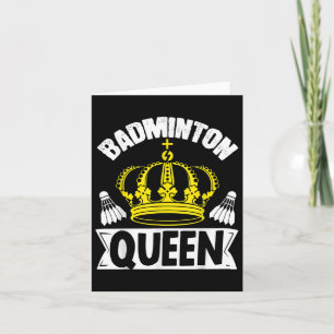 Badminton Queen Whats Your Superpower Sport Shuttl Card