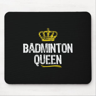Badminton Queen Women Girls Player Funny Cool Cute Mouse Mat
